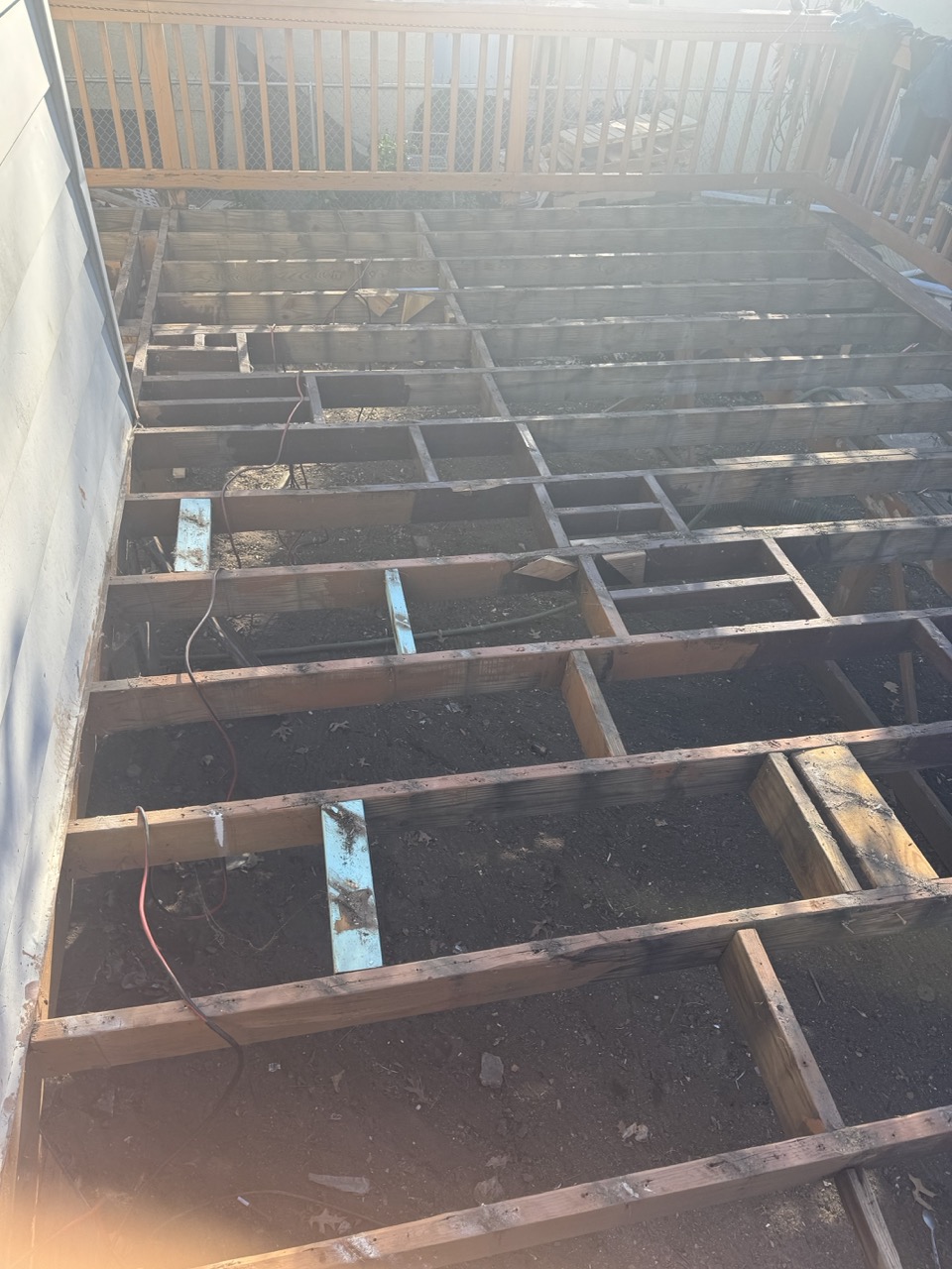 Before:  Pressure-Treated Deck Rebuild